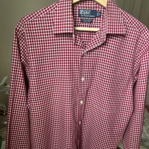 Polo Ralph Lauren Men’s Curham Sport Red Cotton Plaid Button Up Size M - Picture 4 of 7
